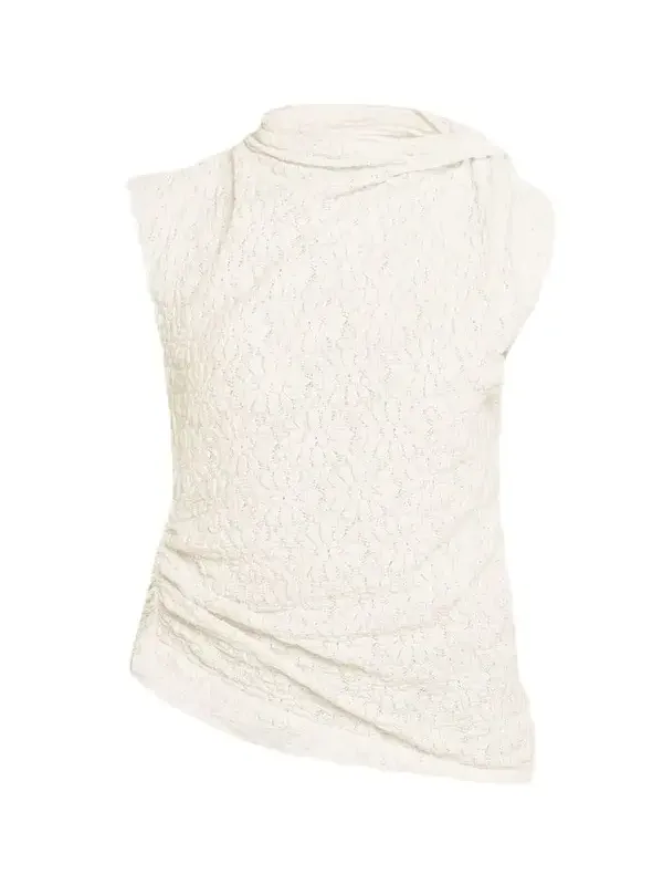 Circe Draped Stretch-Knit Top