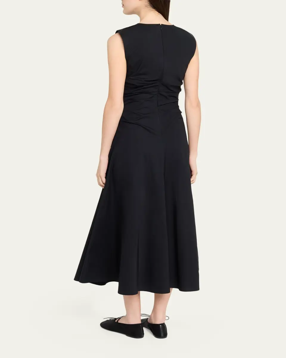 Proenza Schouler White Label Anoushka Ruched Poplin Maxi Dress | Thumbnail 3 Proenza Schouler White Label Anoushka Ruched Poplin Maxi Dress | Thumbnail 3
