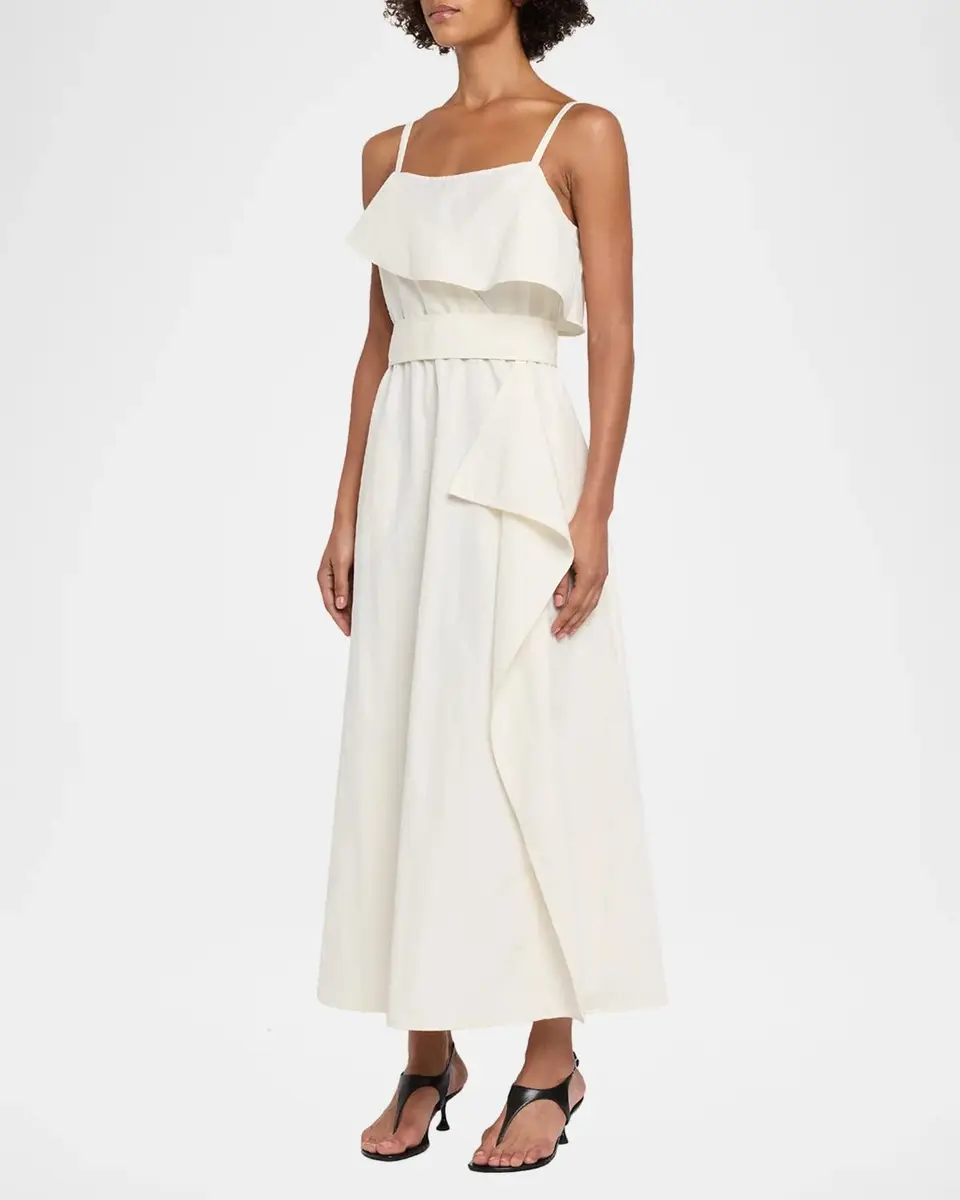 Proenza Schouler White Label Reign Washed Cotton Midi Dress | Thumbnail 4