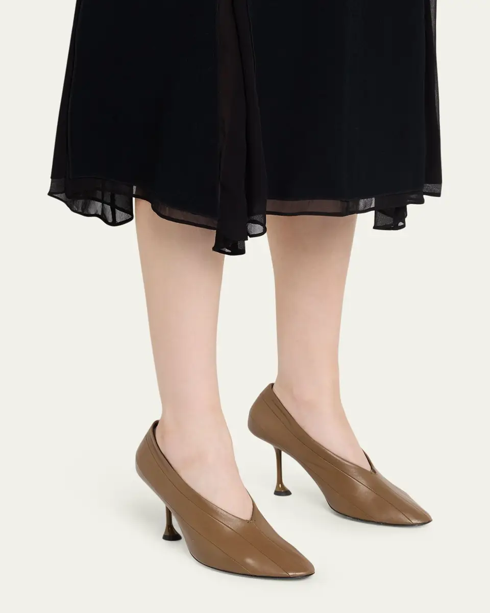 Proenza Schouler 85mm Tee Pieced Leather Pumps | Thumbnail 6 Proenza Schouler 85mm Tee Pieced Leather Pumps | Thumbnail 6