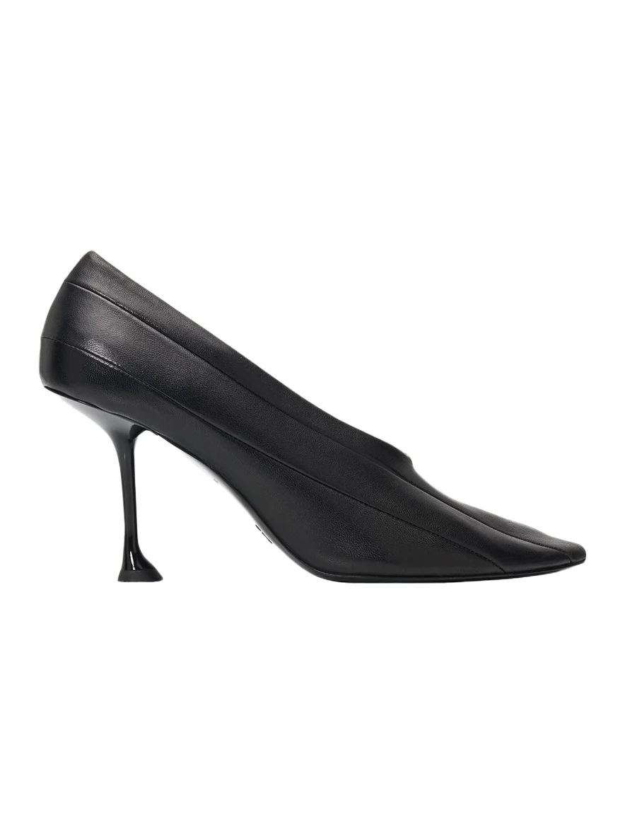 85mm Tee Pieced Leather Pumps 85mm Tee Pieced Leather Pumps