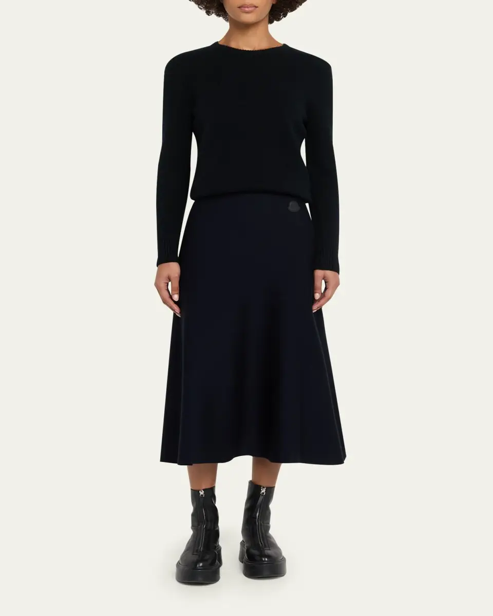 Moncler Wool Knit Midi Skirt | Thumbnail 2