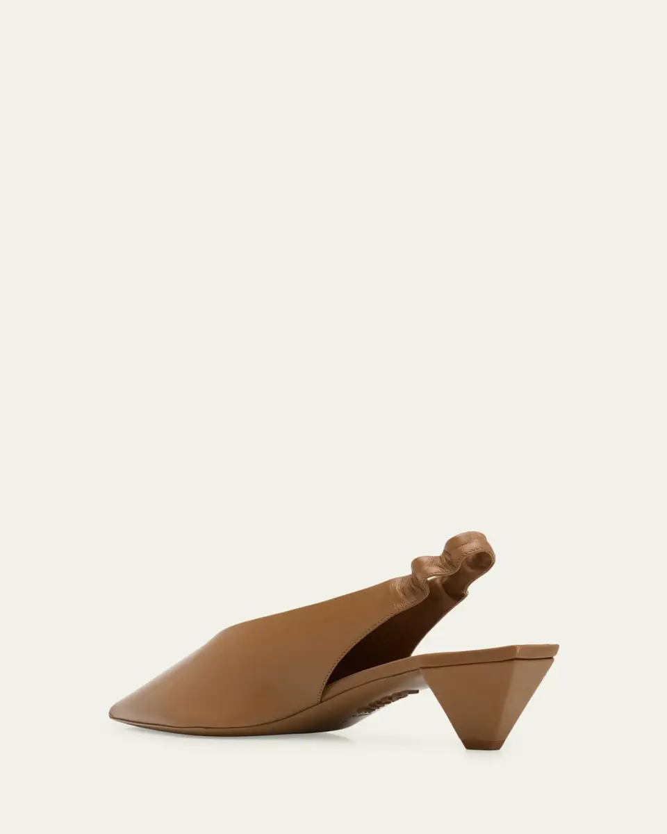 Loewe 45mm Origami Cubic Leather Slingback Pumps | Thumbnail 4