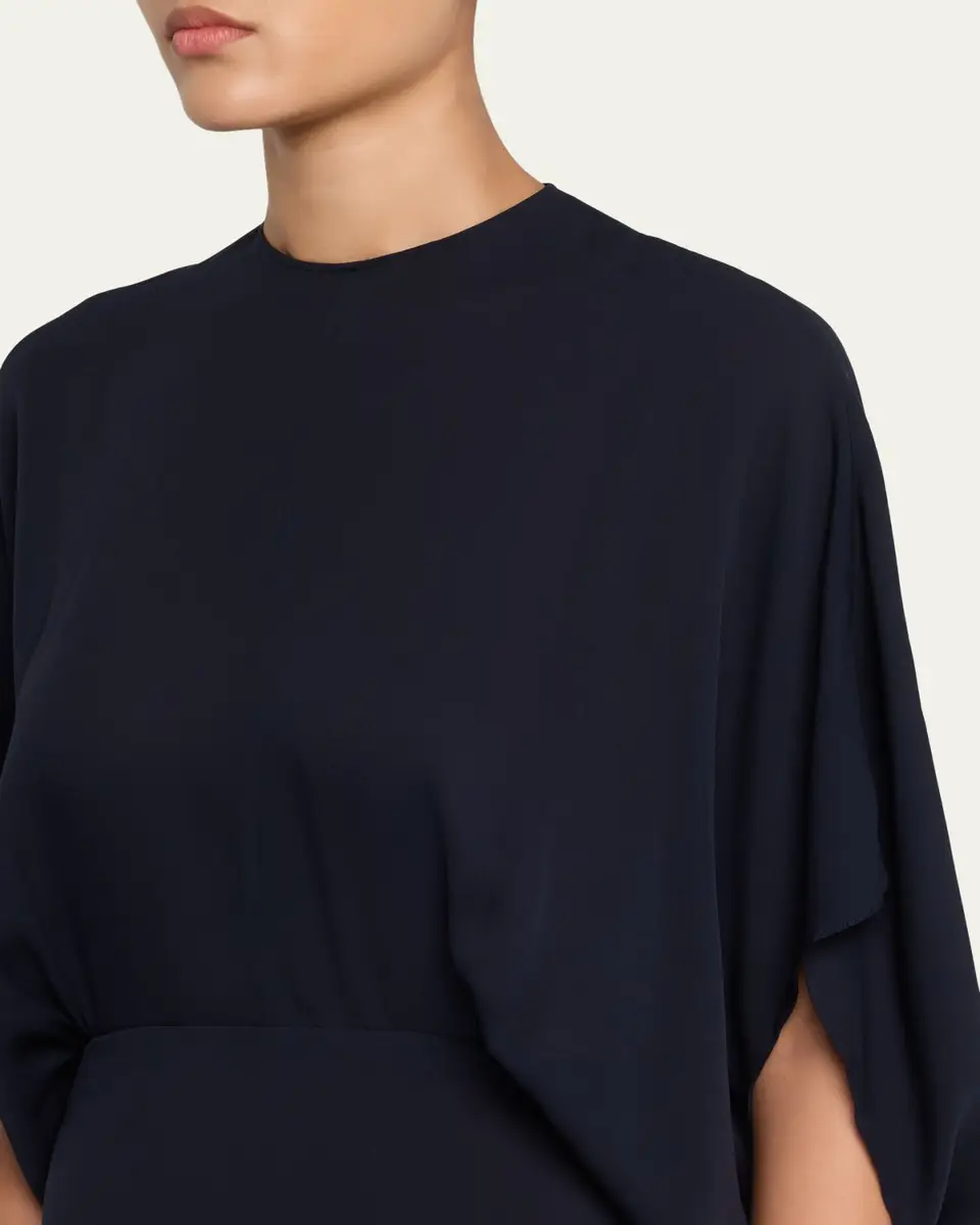 The Row Koralie Silk Chiffon Capelet Maxi Dress | Thumbnail 5 The Row Koralie Silk Chiffon Capelet Maxi Dress | Thumbnail 5