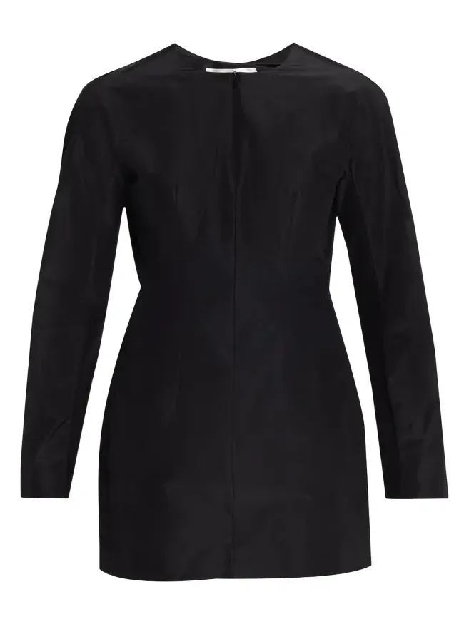 Elione Long-Sleeve Silk Taffeta Top Elione Long-Sleeve Silk Taffeta Top