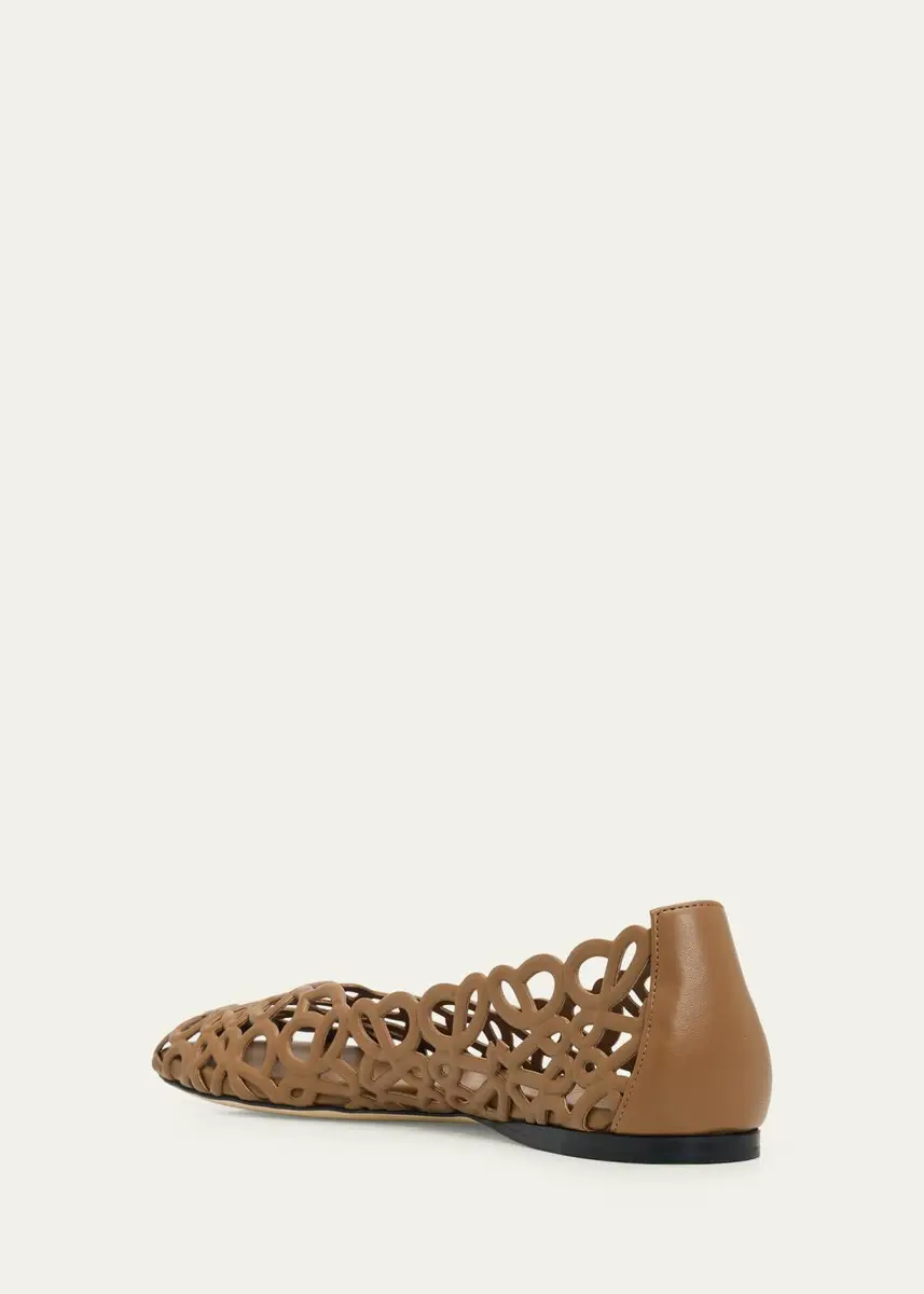 Loewe Petal Anagram Leather Ballerina Flats | Thumbnail 4