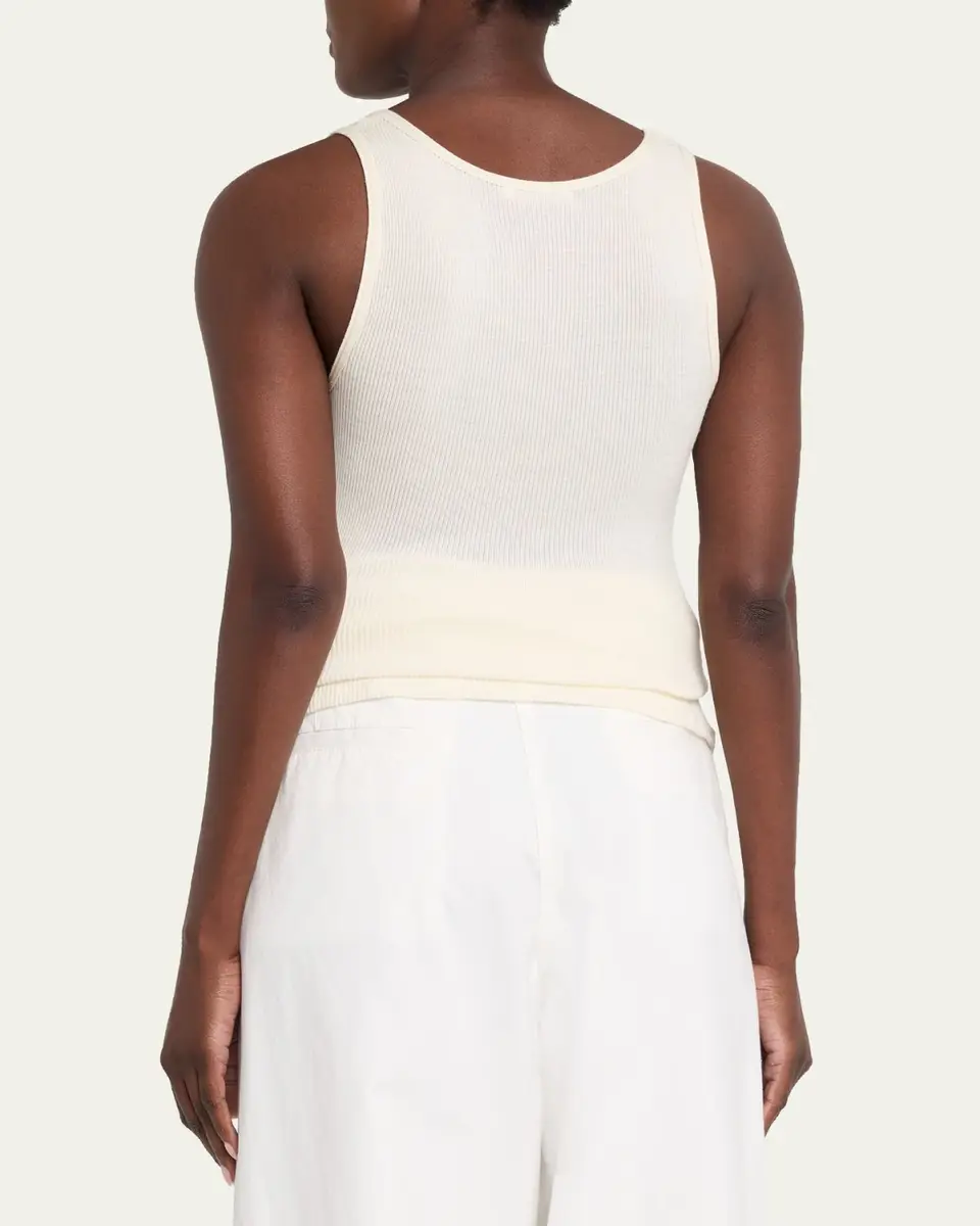 The Row Danel Wool-Silk Rib Tank Top | Thumbnail 8 The Row Danel Wool-Silk Rib Tank Top | Thumbnail 8