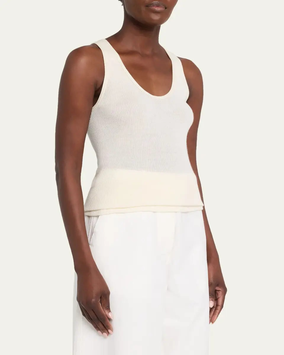 The Row Danel Wool-Silk Rib Tank Top | Thumbnail 9 The Row Danel Wool-Silk Rib Tank Top | Thumbnail 9