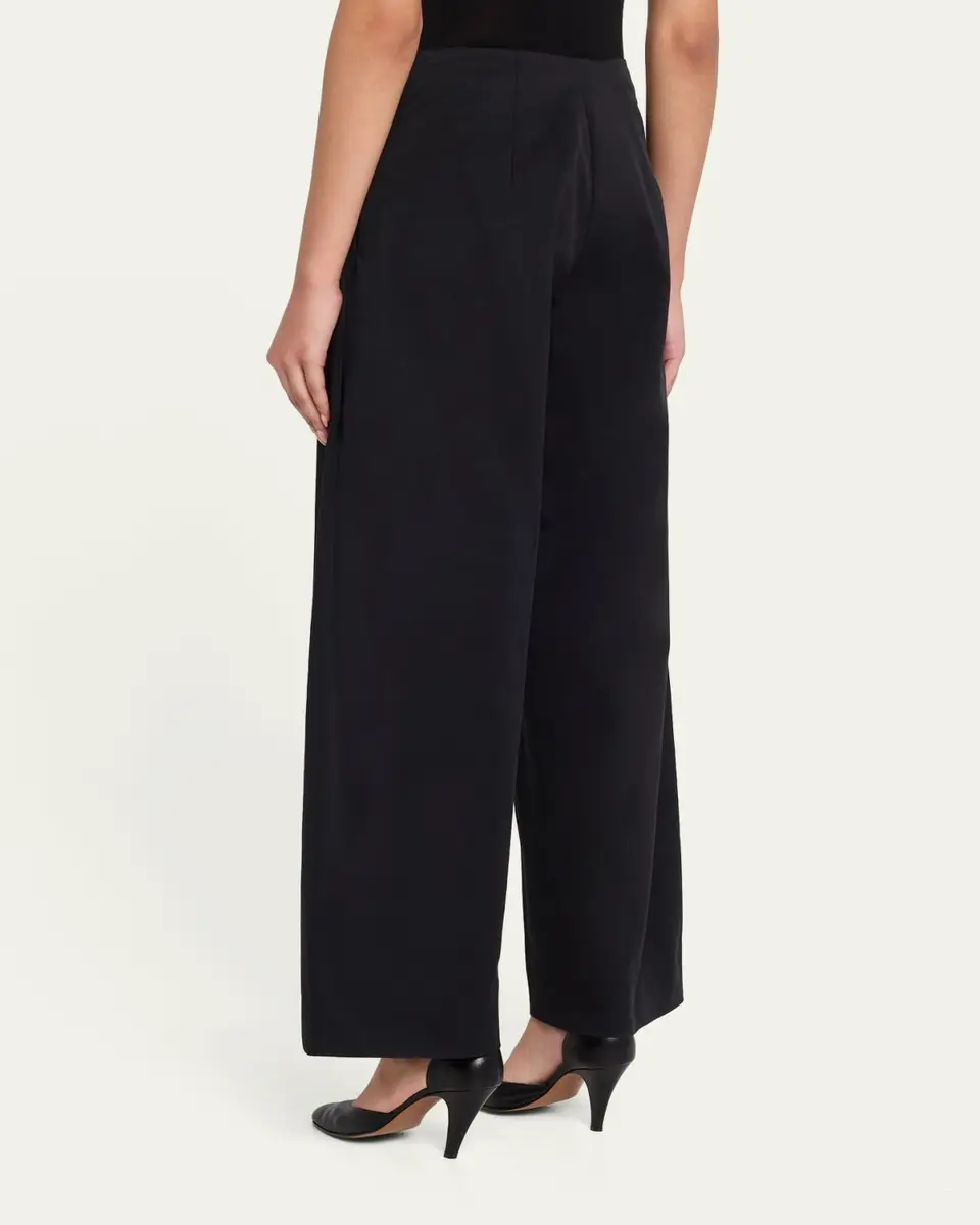 The Row Galileo Pleated Cotton-Silk Barrel-Leg Pants | Thumbnail 3