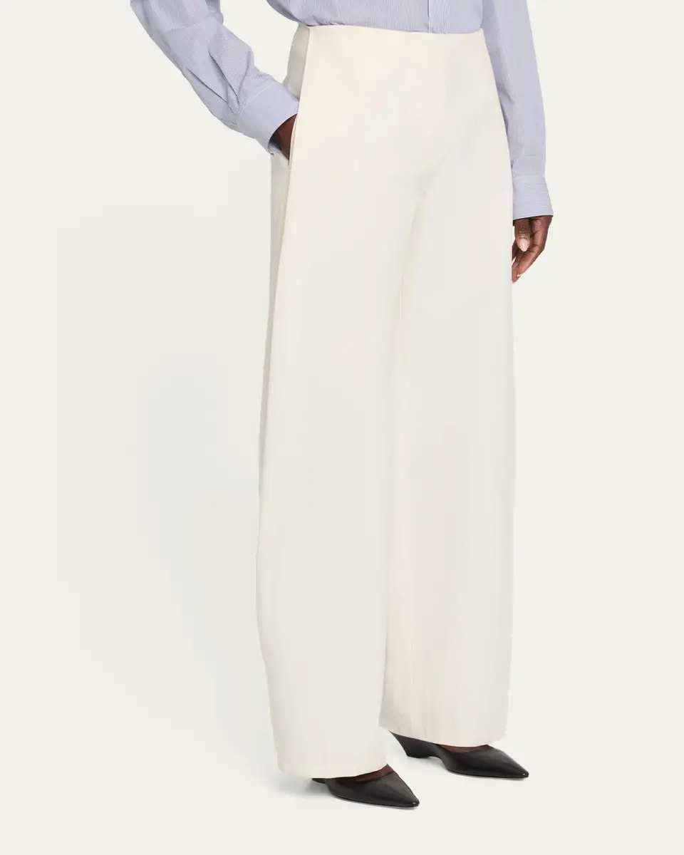 The Row Galileo Pleated Cotton-Silk Barrel-Leg Pants | Thumbnail 9
