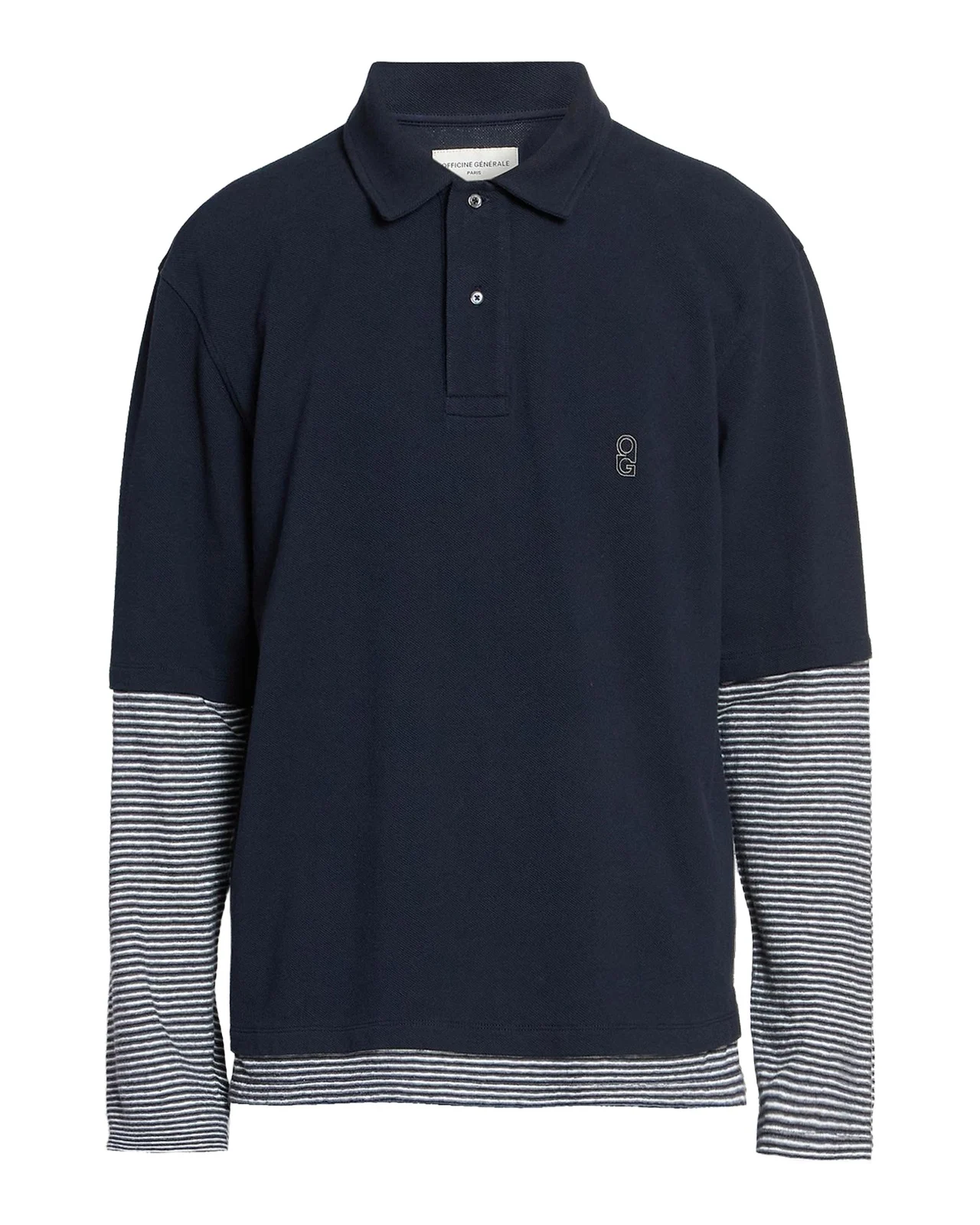Men's Percy Layered Cotton Polo Shirt Men's Percy Layered Cotton Polo Shirt