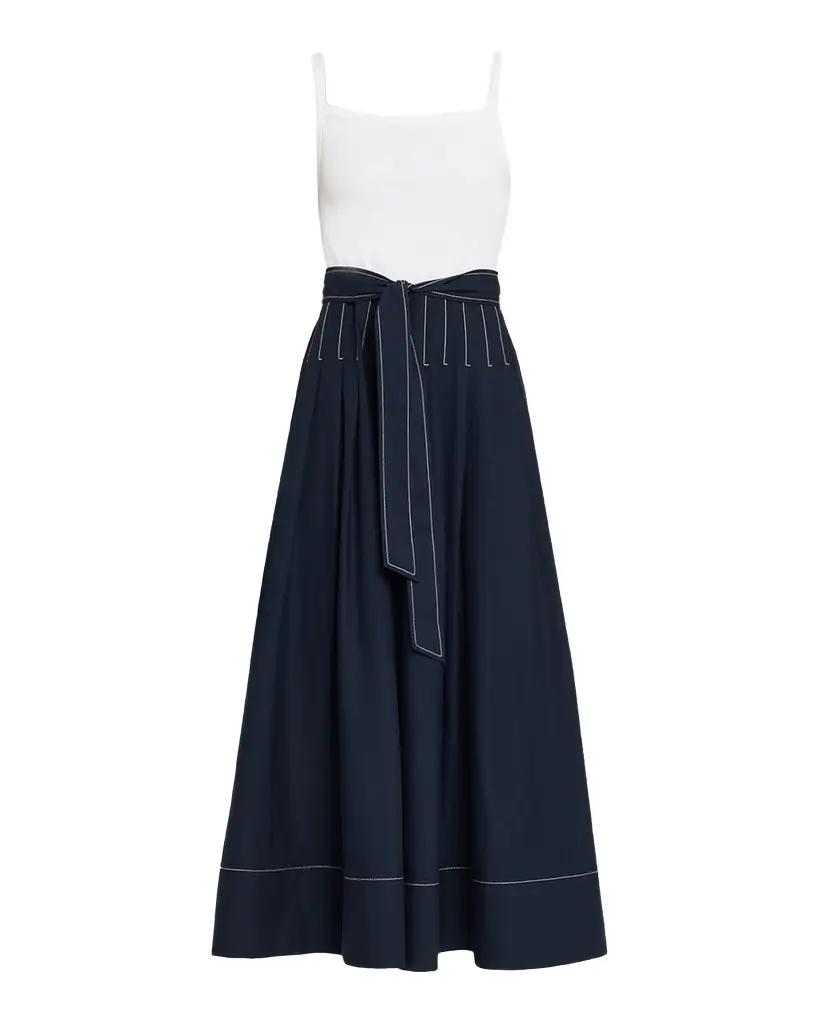 Cinq à Sept Olivia Layered Denim Dress | Image 1 Cinq à Sept Olivia Layered Denim Dress | Image 1