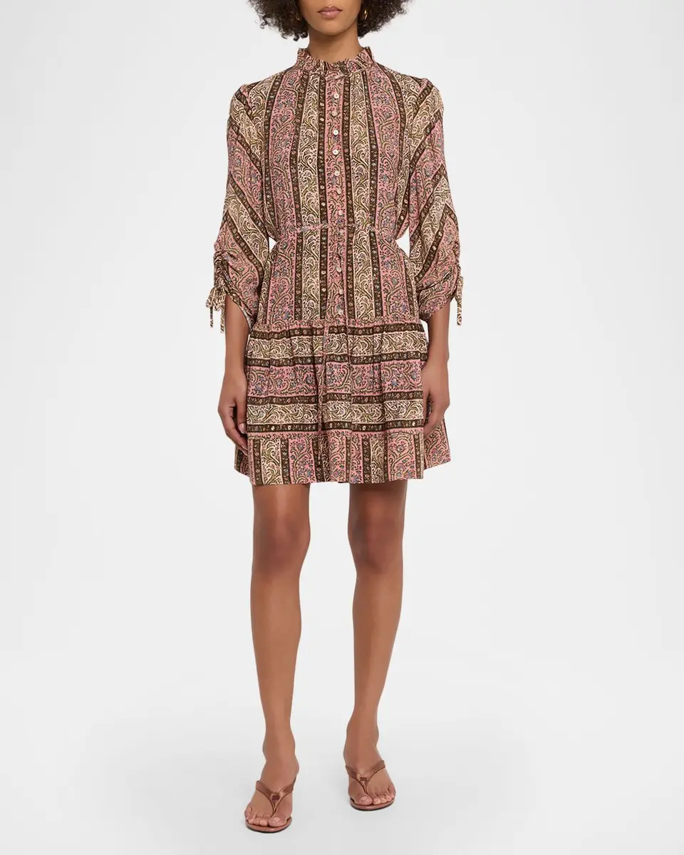 Cinq à Sept Pepper Paisley Mini Shirtdress | Thumbnail 2 Cinq à Sept Pepper Paisley Mini Shirtdress | Thumbnail 2