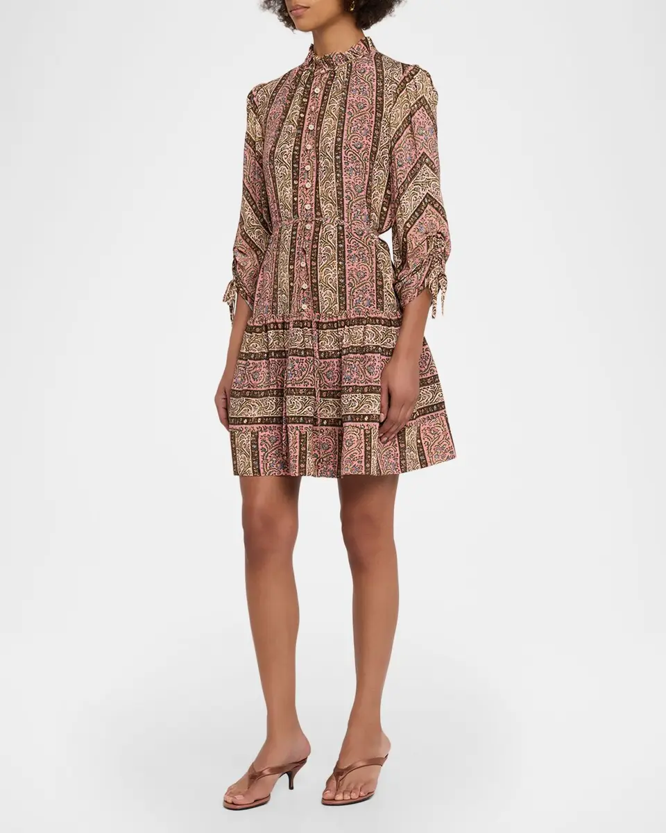 Cinq à Sept Pepper Paisley Mini Shirtdress | Thumbnail 4 Cinq à Sept Pepper Paisley Mini Shirtdress | Thumbnail 4