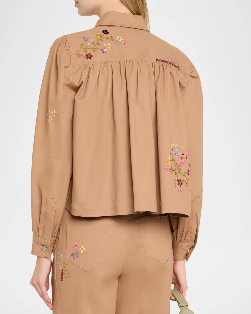 Cinq à Sept Wildflower Embroidered Jacket | Thumbnail 3 Cinq à Sept Wildflower Embroidered Jacket | Thumbnail 3