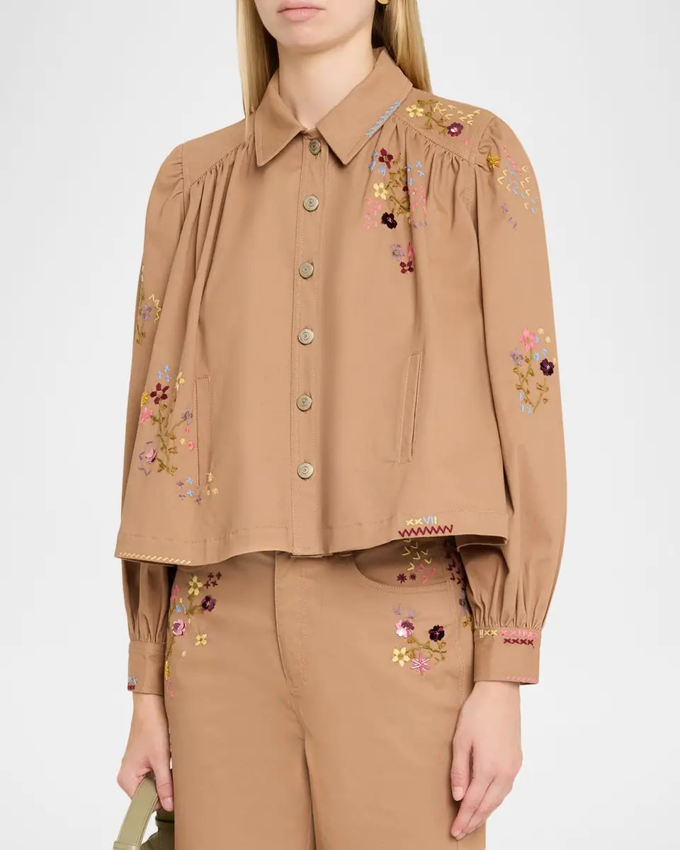 Cinq à Sept Wildflower Embroidered Jacket | Thumbnail 4 Cinq à Sept Wildflower Embroidered Jacket | Thumbnail 4