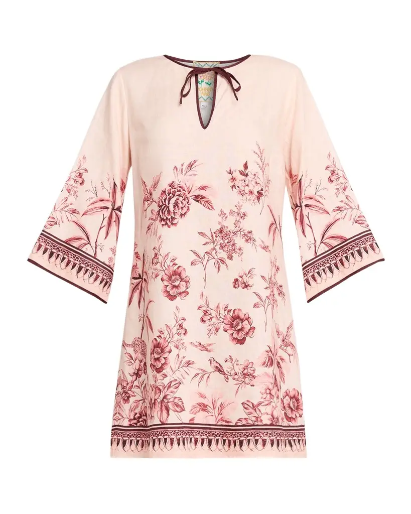 Johnny Was Floral-Print Linen Shift Dress | Image 1 Johnny Was Floral-Print Linen Shift Dress | Image 1