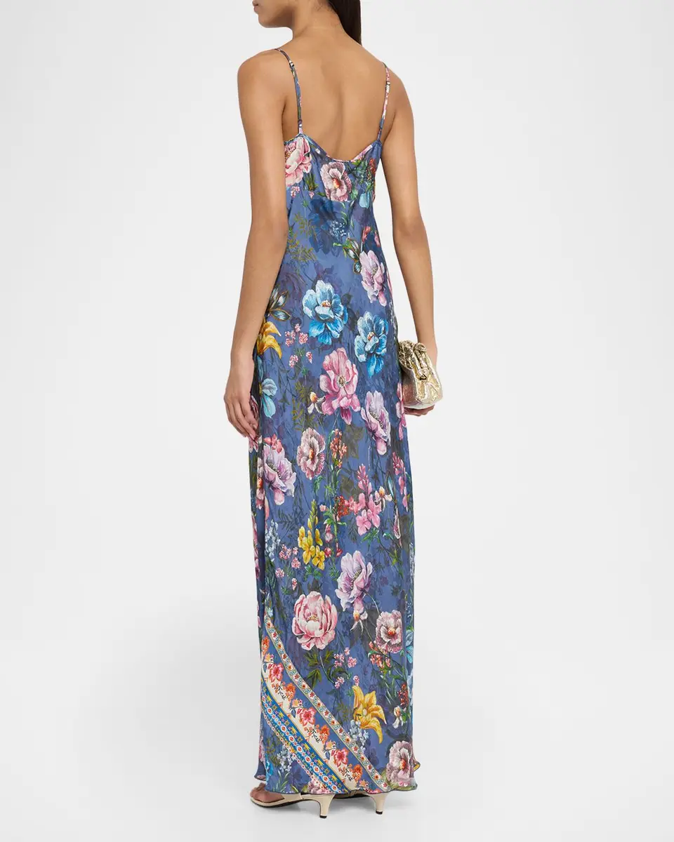 Johnny Was Gigianna Floral-Print Maxi Slip Dress | Thumbnail 3