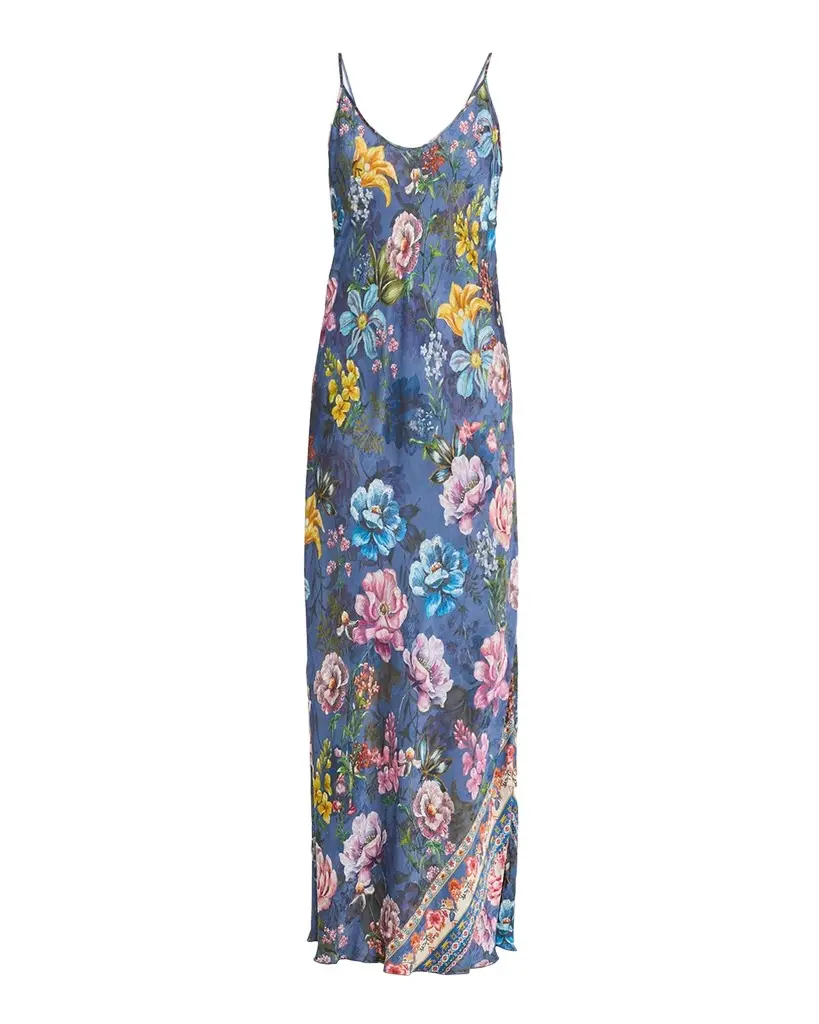 Gigianna Floral-Print Maxi Slip Dress