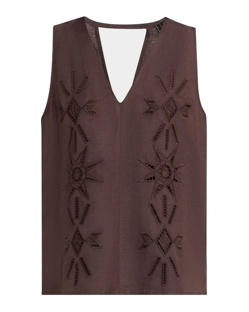 Talsi Sleeveless Eyelet-Embroidered Blouse Talsi Sleeveless Eyelet-Embroidered Blouse