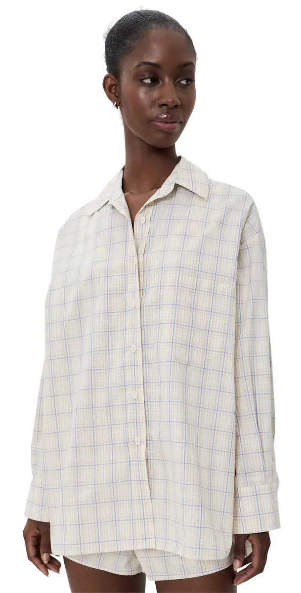 Faithfull Angelo Shirt Flor Check/Antique White | Image 1 Faithfull Angelo Shirt Flor Check/Antique White | Image 1