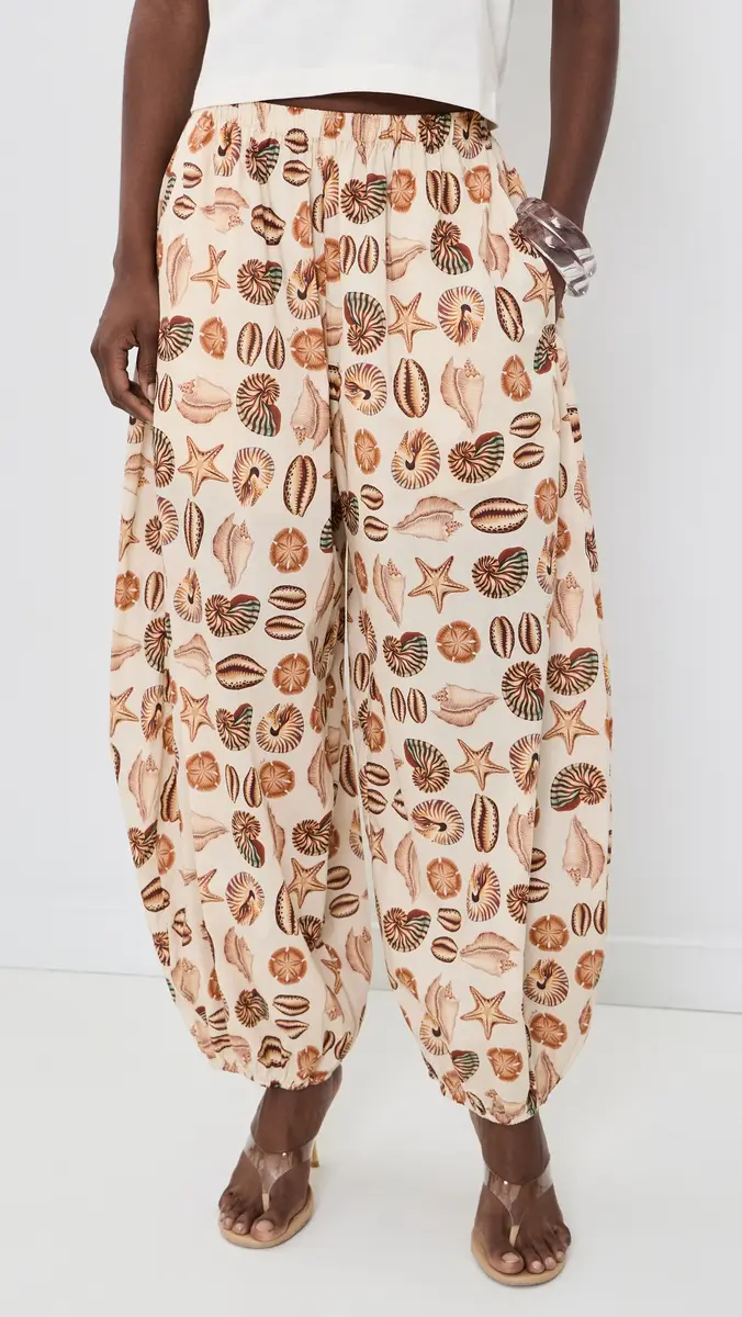 Farm Rio Marine Shells Sand Balloon Pants | Thumbnail 2