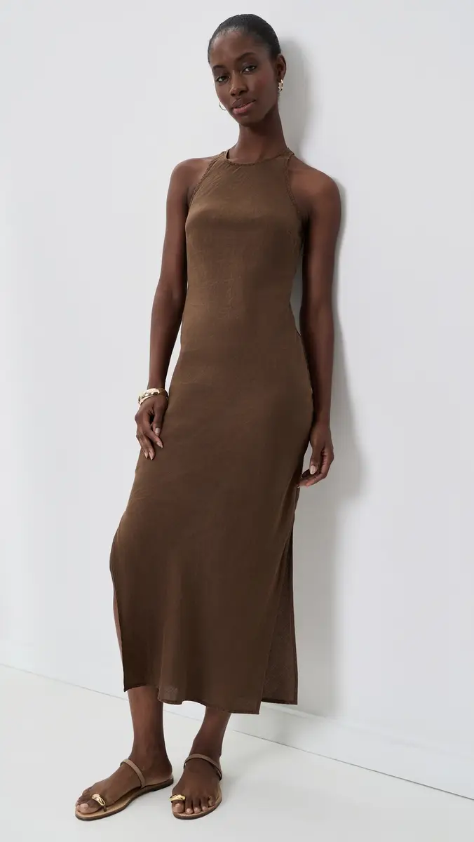James Perse Canvas Linen Long Dress | Thumbnail 2 James Perse Canvas Linen Long Dress | Thumbnail 2