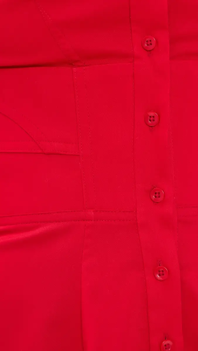 Alice + Olivia Kim Paneled Corset Flared Mini Shirt Dress | Thumbnail 6 Alice + Olivia Kim Paneled Corset Flared Mini Shirt Dress | Thumbnail 6