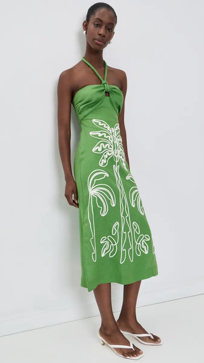 Farm Rio Palm Tree Midi Dress | Thumbnail 2 Farm Rio Palm Tree Midi Dress | Thumbnail 2