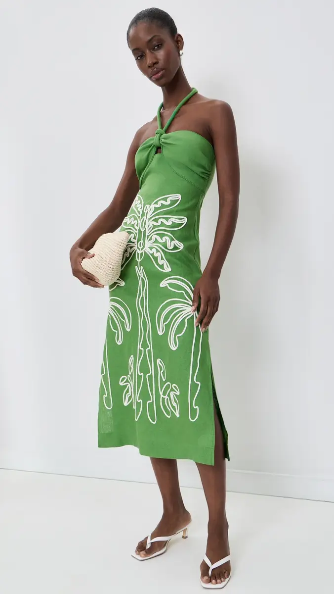 Farm Rio Palm Tree Midi Dress | Thumbnail 5 Farm Rio Palm Tree Midi Dress | Thumbnail 5