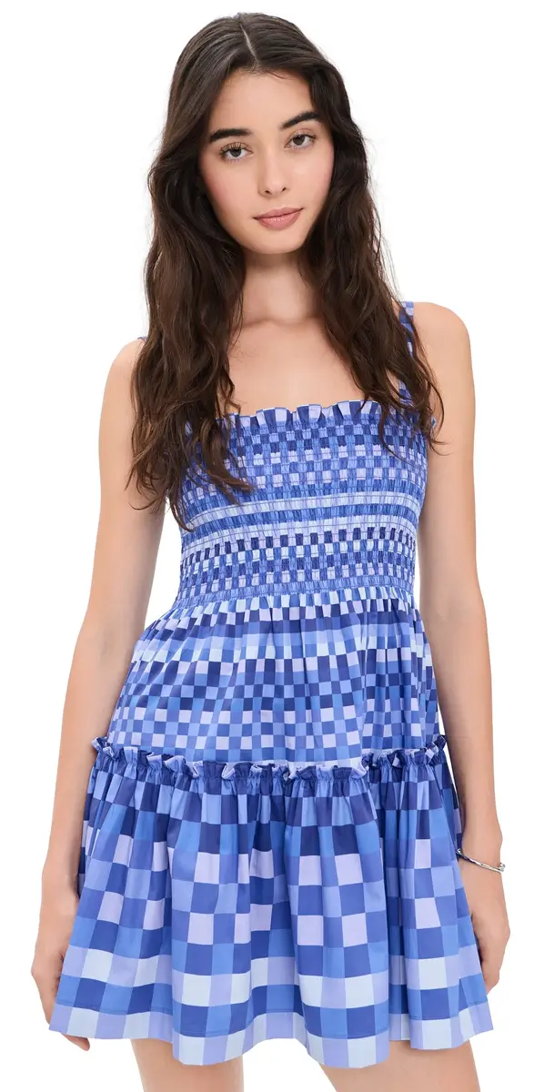 Hill House Home The Seraphina Mini Nap Dress Geo Gingham | Image 1 Hill House Home The Seraphina Mini Nap Dress Geo Gingham | Image 1