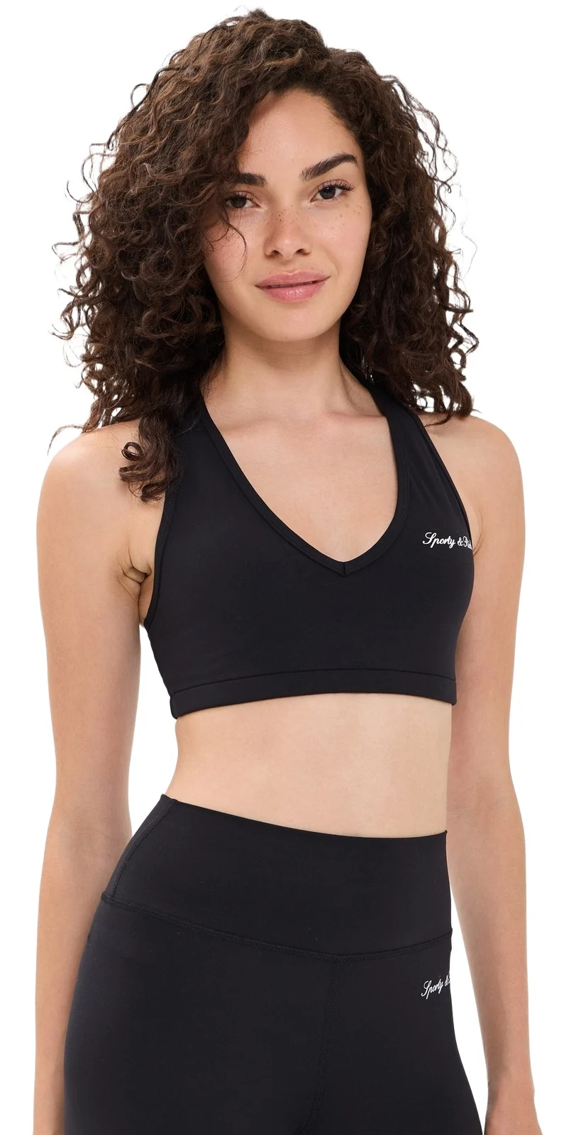 Signature Logo V Neck Sports Bra