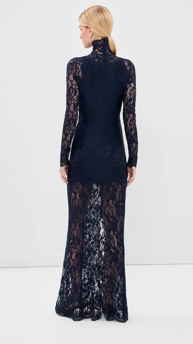 Rabanne Floral Lace Long Dress | Thumbnail 3 Rabanne Floral Lace Long Dress | Thumbnail 3