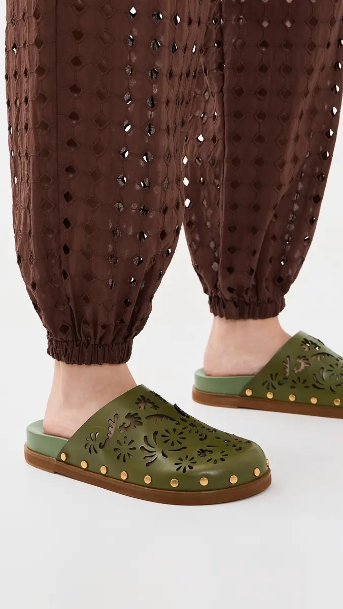 Farm Rio Lace Leather Anatomic Mules | Thumbnail 3 Farm Rio Lace Leather Anatomic Mules | Thumbnail 3