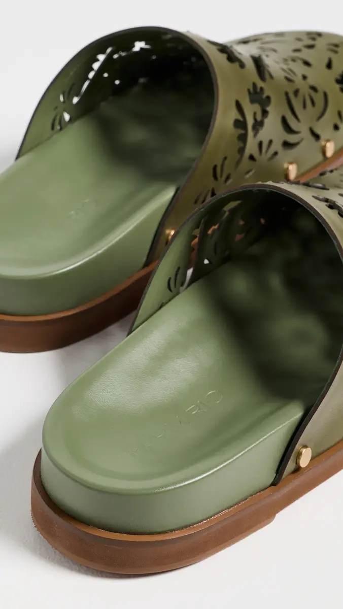 Farm Rio Lace Leather Anatomic Mules | Thumbnail 4 Farm Rio Lace Leather Anatomic Mules | Thumbnail 4