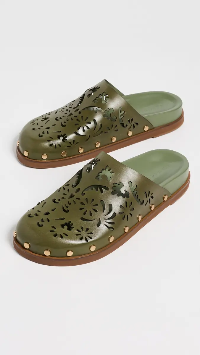 Farm Rio Lace Leather Anatomic Mules | Thumbnail 5 Farm Rio Lace Leather Anatomic Mules | Thumbnail 5