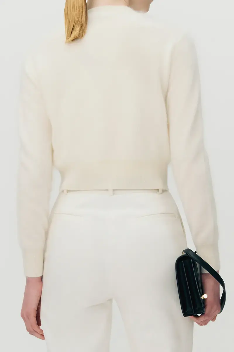 Adam Lippes Cruz Cardigan - White | Thumbnail 4 Adam Lippes Cruz Cardigan - White | Thumbnail 4