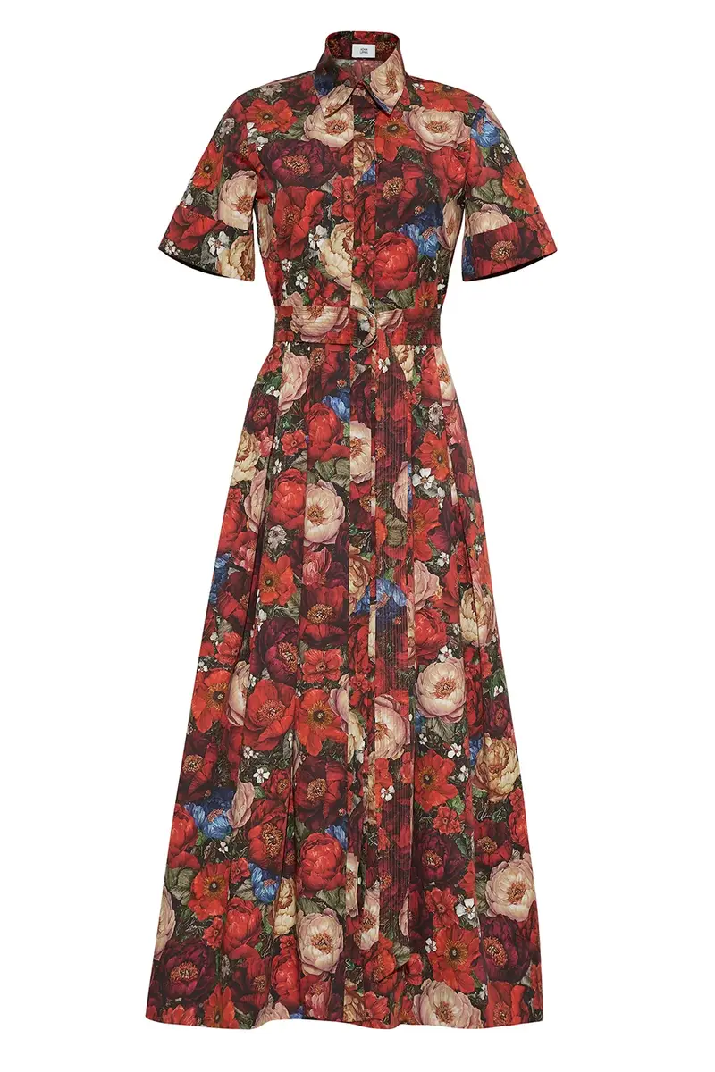 Adam Lippes Leighton Dress - Ruby Floral | Image 1 Adam Lippes Leighton Dress - Ruby Floral | Image 1