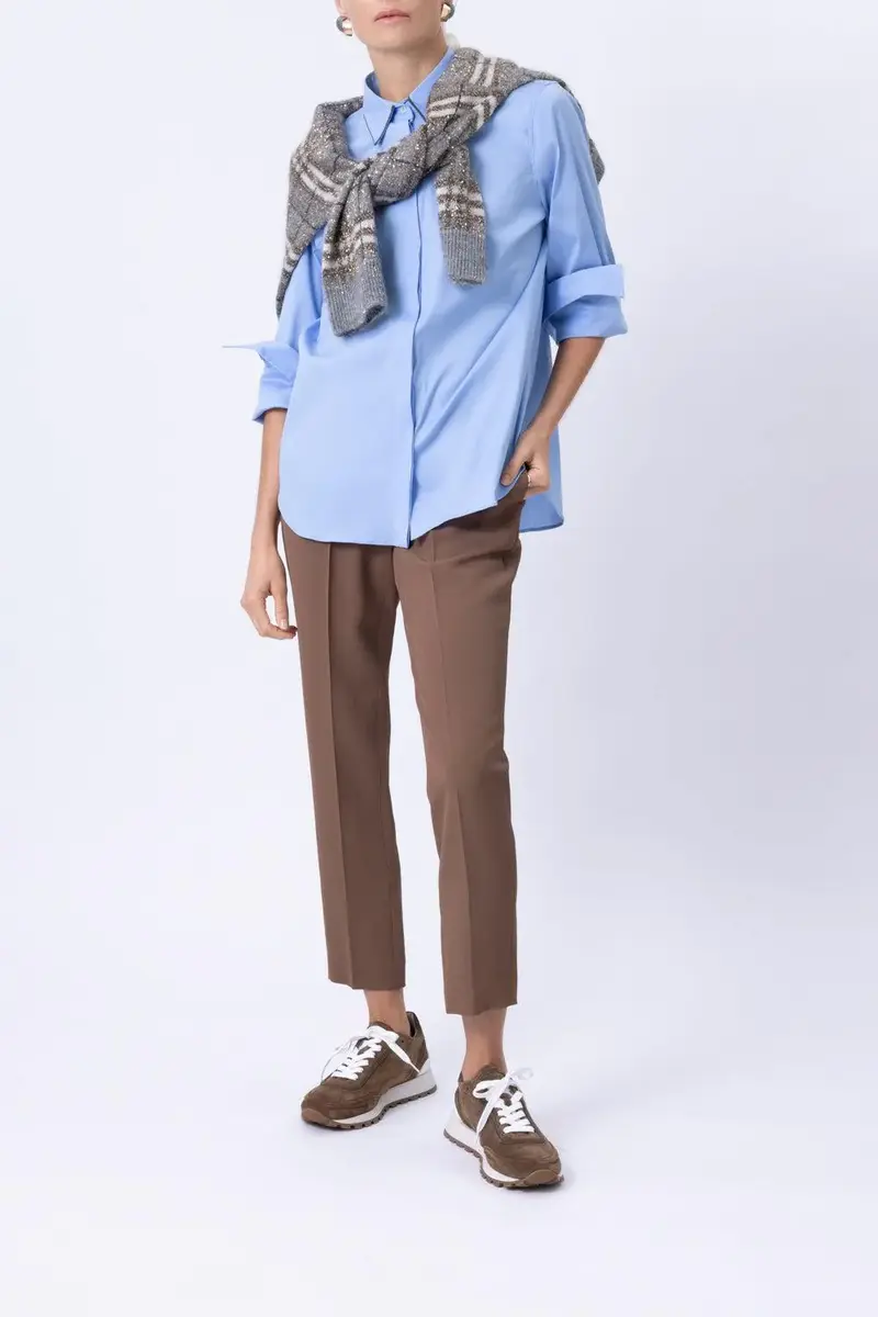 Brunello Cucinelli Stretch Monili Collar Shirt | Thumbnail 2