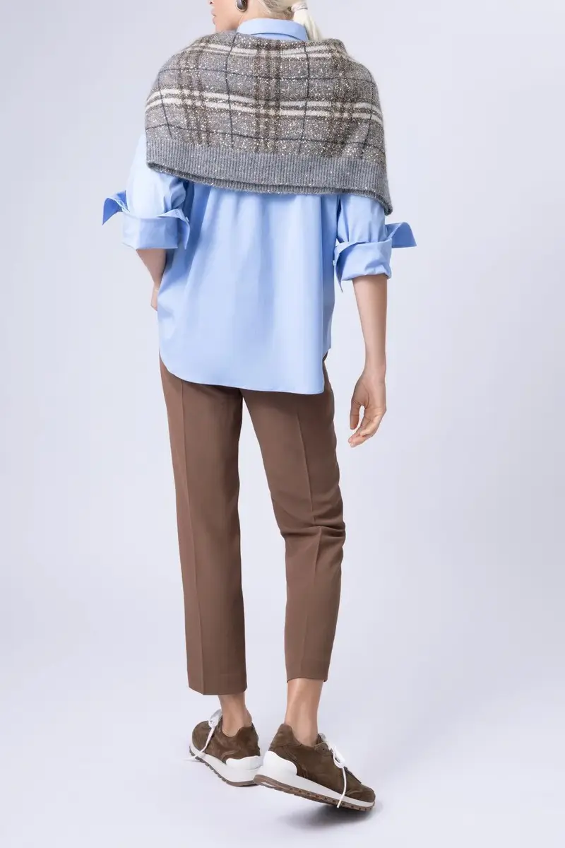 Brunello Cucinelli Stretch Monili Collar Shirt | Thumbnail 4