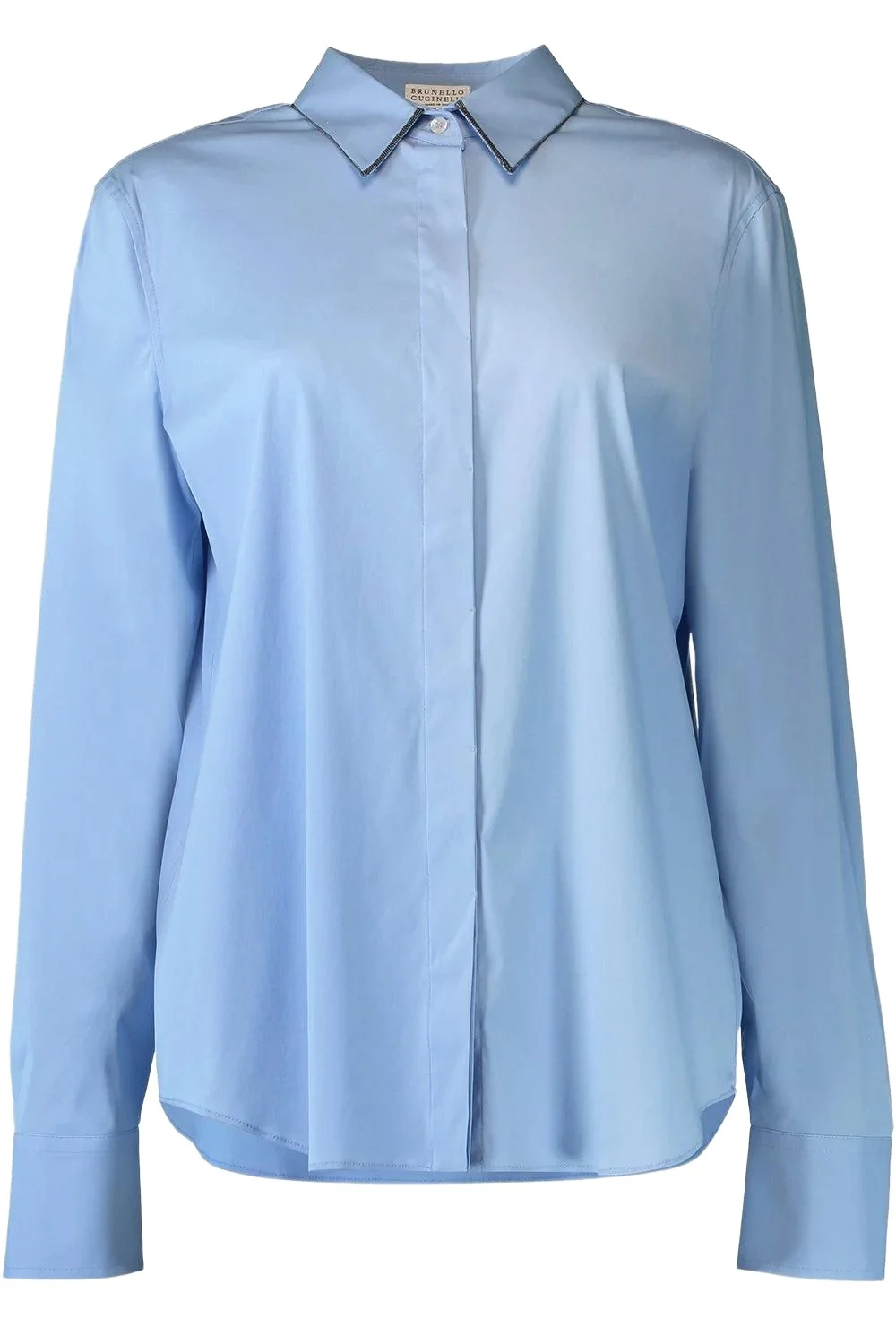 Brunello Cucinelli Stretch Monili Collar Shirt