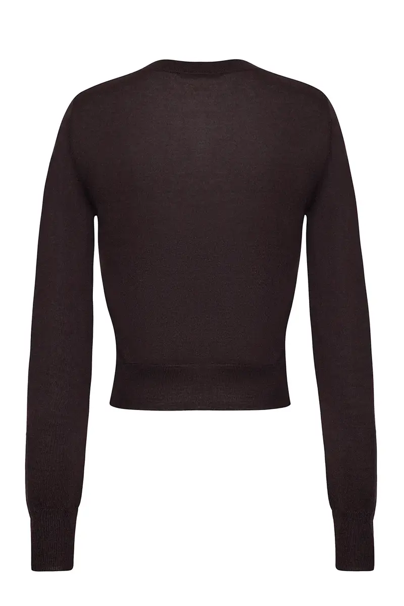 Adam Lippes Worth Cardigan - Espresso | Thumbnail 5