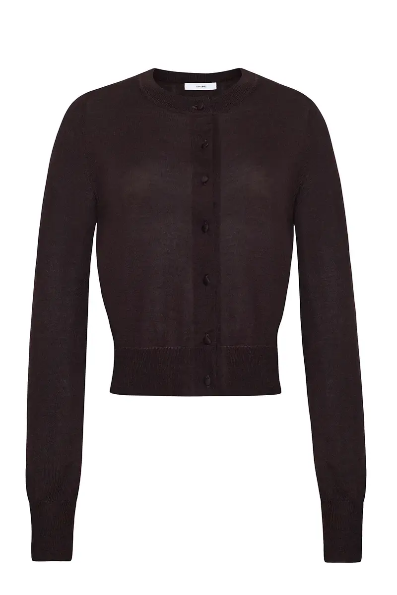 Adam Lippes Worth Cardigan - Espresso | Image 1 Adam Lippes Worth Cardigan - Espresso | Image 1