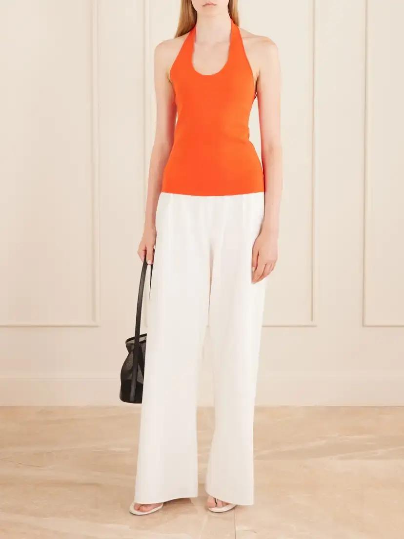 Theory Halterneck Ribbed Tank | Thumbnail 2 Theory Halterneck Ribbed Tank | Thumbnail 2