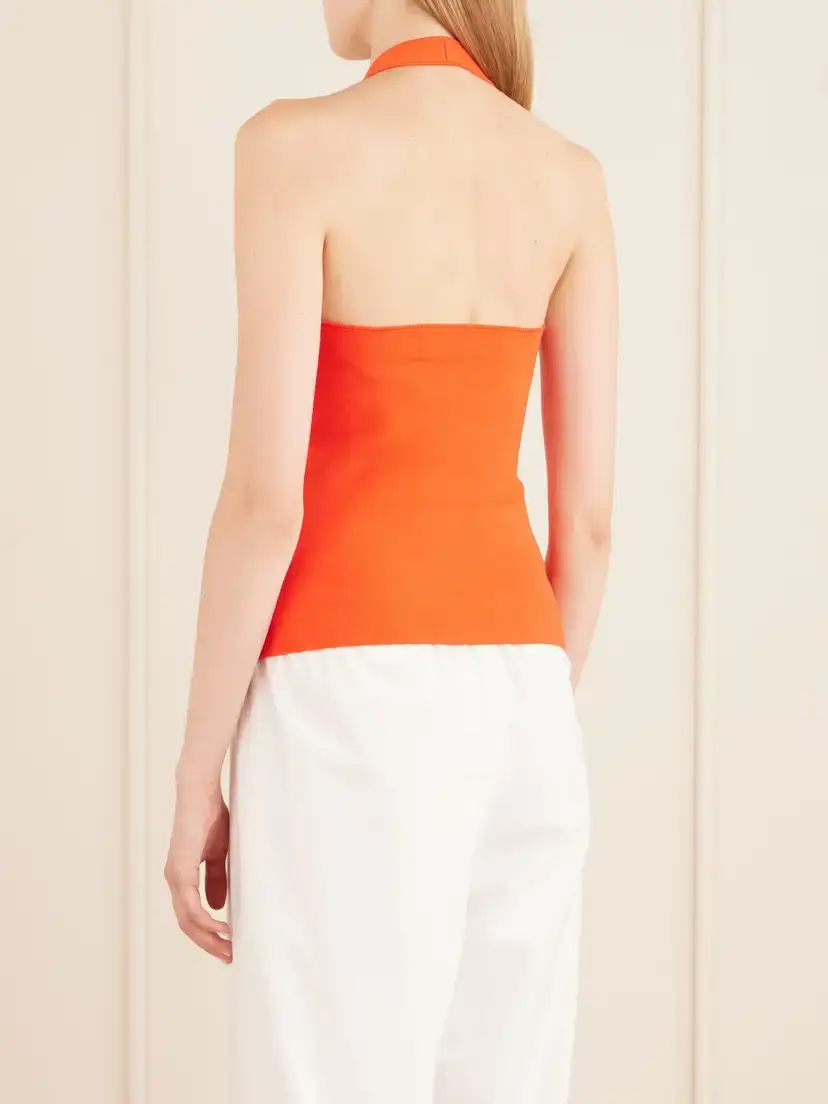 Theory Halterneck Ribbed Tank | Thumbnail 3 Theory Halterneck Ribbed Tank | Thumbnail 3