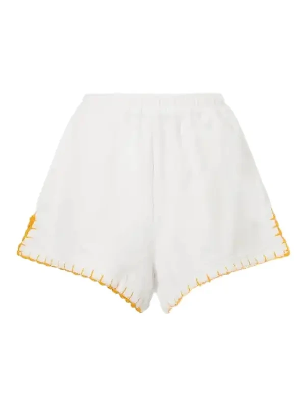Estate Crochet-knit Trimmed Organic Cotton-terry Shorts Estate Crochet-knit Trimmed Organic Cotton-terry Shorts