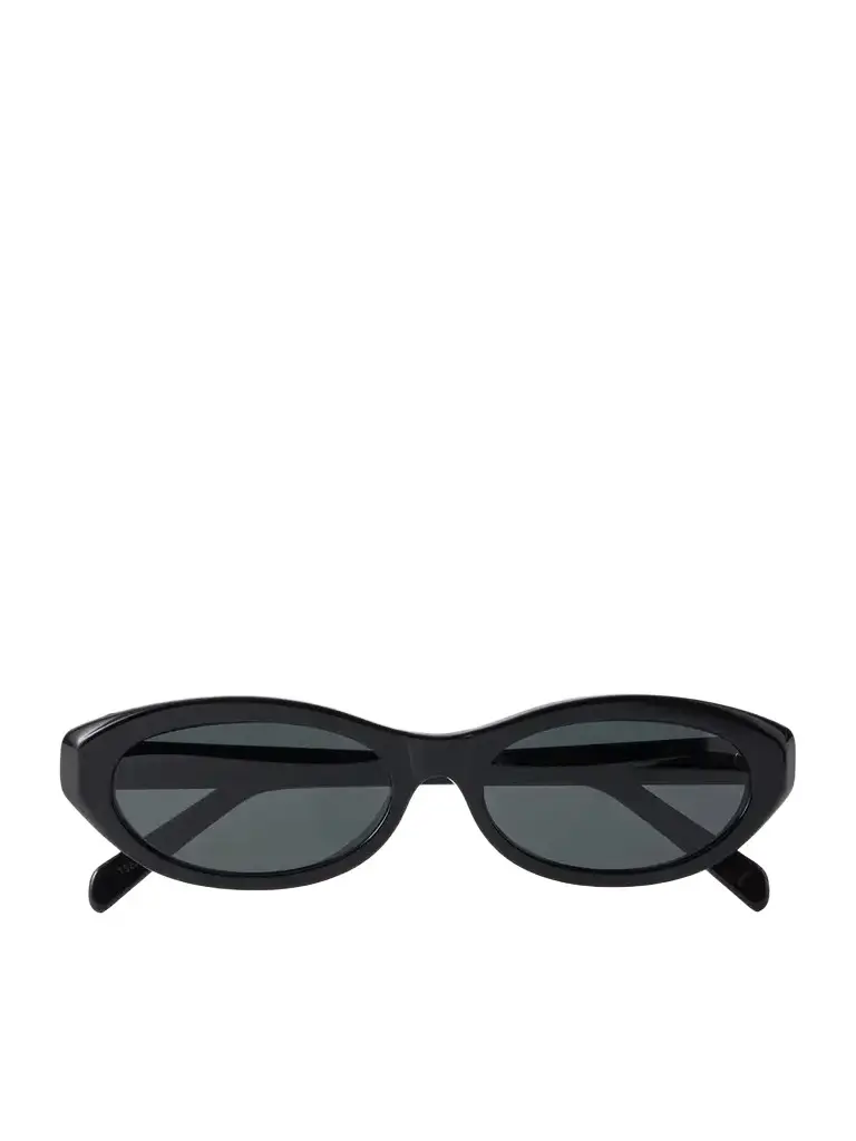 CELINE Eyewear Triomphe Mini Oval-frame Acetate Sunglasses | Image 1 CELINE Eyewear Triomphe Mini Oval-frame Acetate Sunglasses | Image 1