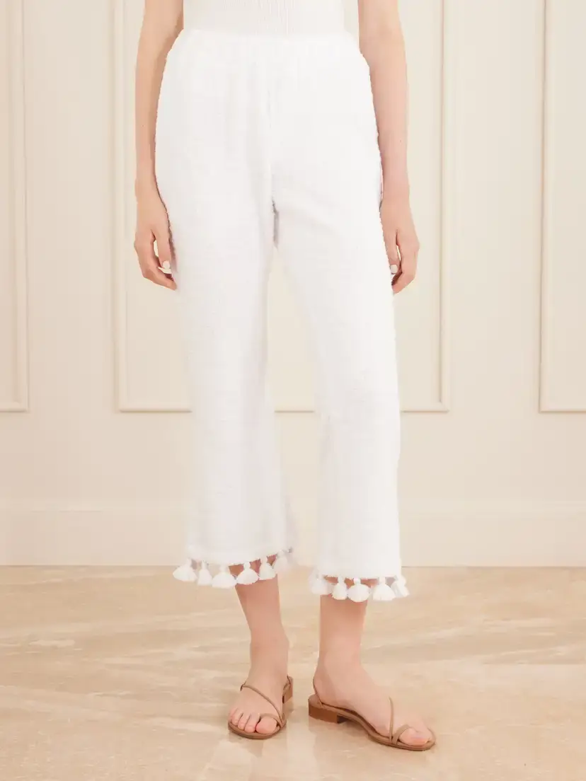 Cap d’Antibes Morgane Cotton-terry Straight-leg Pants | Thumbnail 3