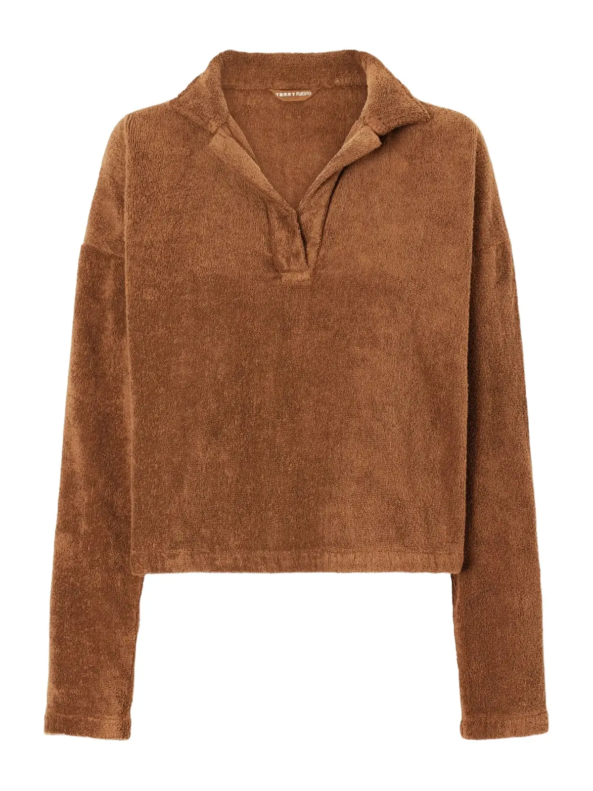 Terry Puesto Estate Cropped Organic Cotton-terry Sweatshirt