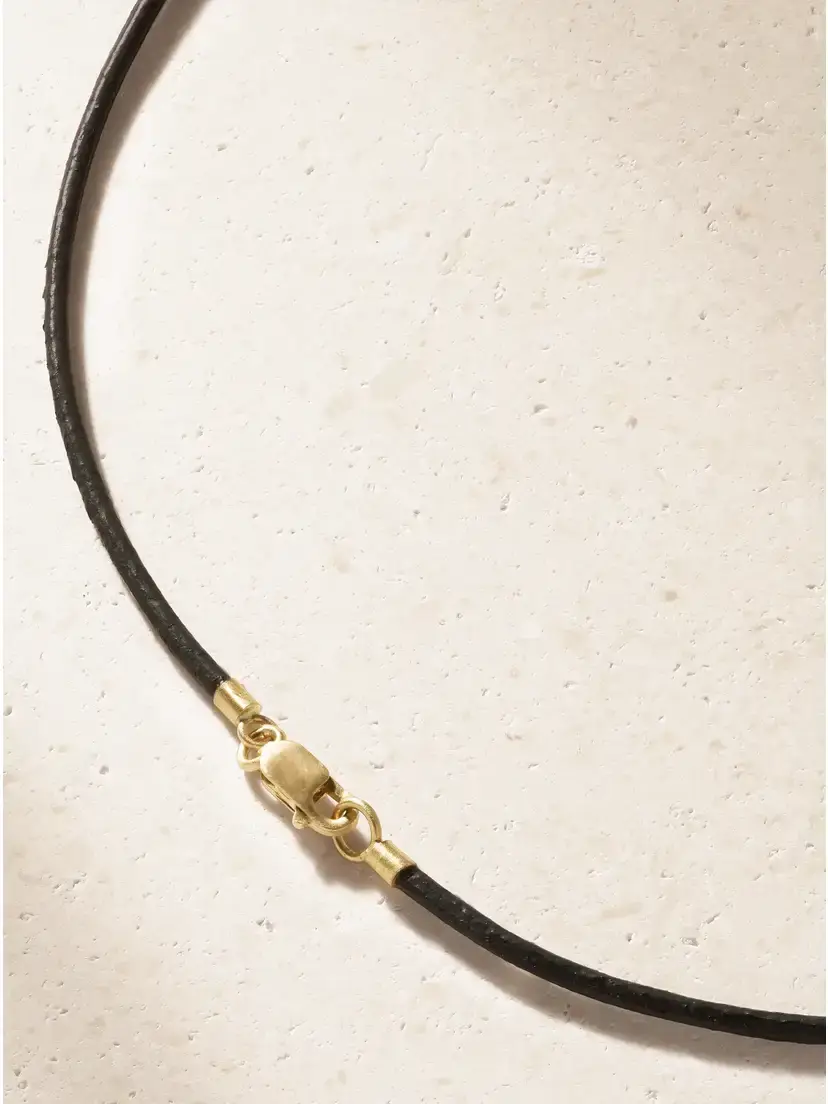 Marisa Klass 18-karat Gold, Amethyst And Leather Necklace - Purple | Thumbnail 3 Marisa Klass 18-karat Gold, Amethyst And Leather Necklace - Purple | Thumbnail 3